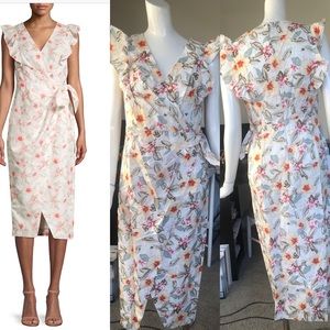 $475 NEW Rebecca Taylor KAMEA FLEUR LINEN dress